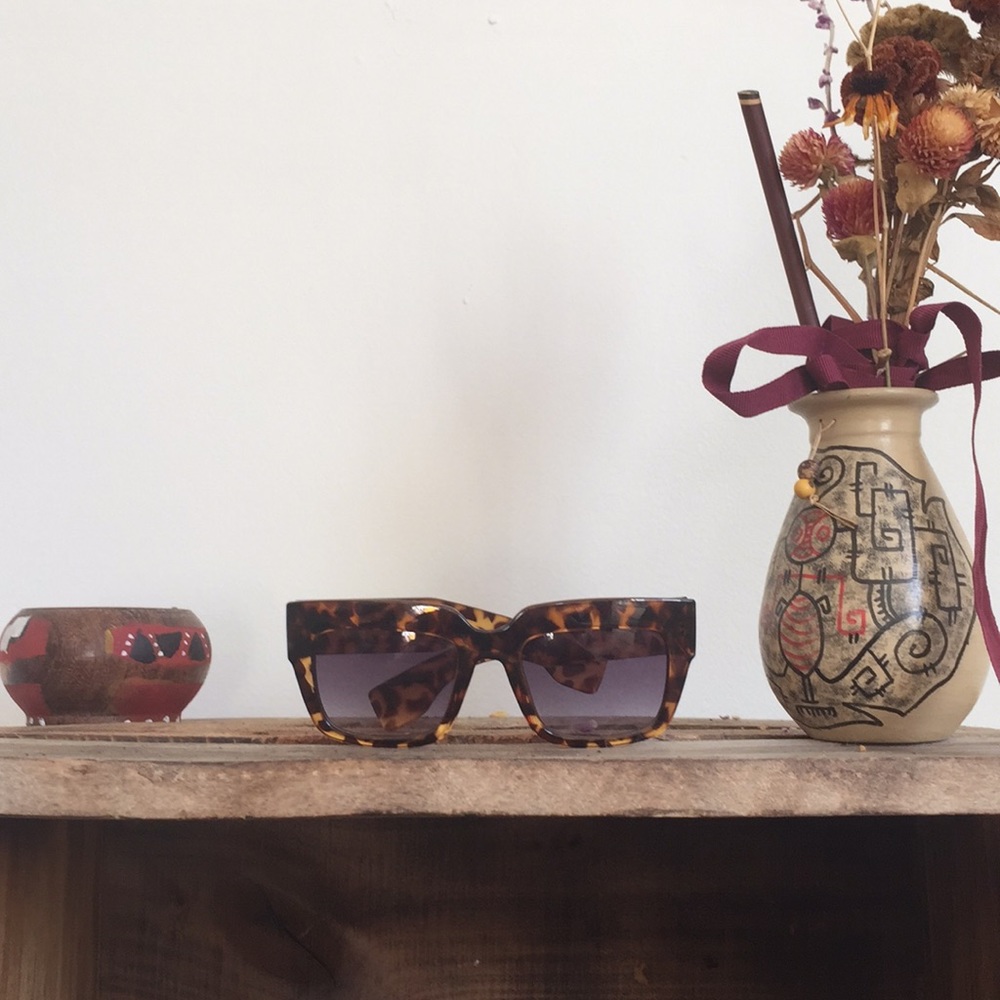 Tortoiseshell funky sunglasses